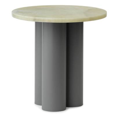 Table d'appoint DIT / Piétement Gris / Plateau Onyx Vert Clair / Normann Copenhagen