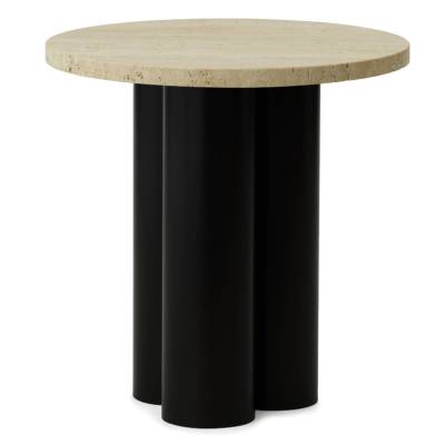 Table d'appoint DIT / Piétement Marron / Plateau Travertin Clair / Normann Copenhagen