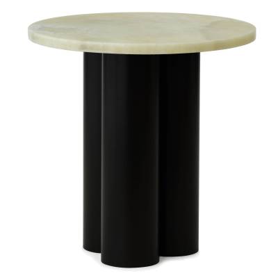 Table d'appoint DIT / Piétement Marron / Plateau Onyx Vert Clair / Normann Copenhagen