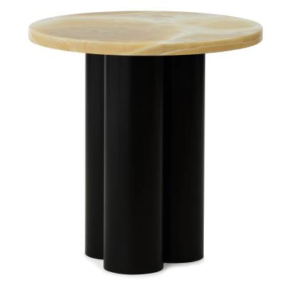 Table d'appoint DIT / Piétement Marron / Plateau Onyx Jaune / Normann Copenhagen