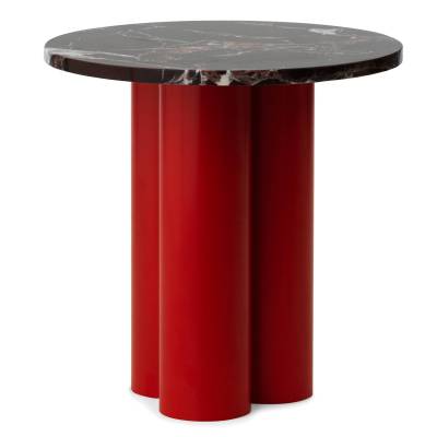 Table d'appoint DIT / Piétement Rouge / Plateau Marbre Rouge / Normann Copenhagen