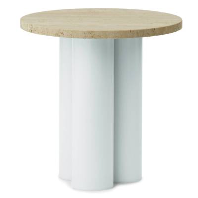 Table d'appoint DIT / Piétement Vert Clair / Plateau Travertin Clair / Normann Copenhagen