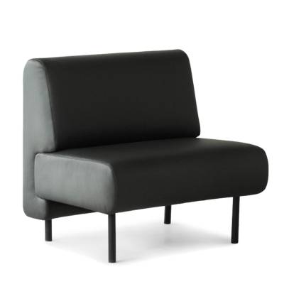 Fauteuil FRAME / L. 80 cm / Cuir / Noir / Normann Copenhagen