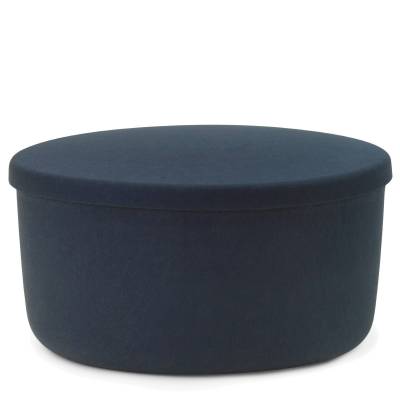 Pouf de rangement HIDE LARGE / Bleu Acier / Normann Copenhagen