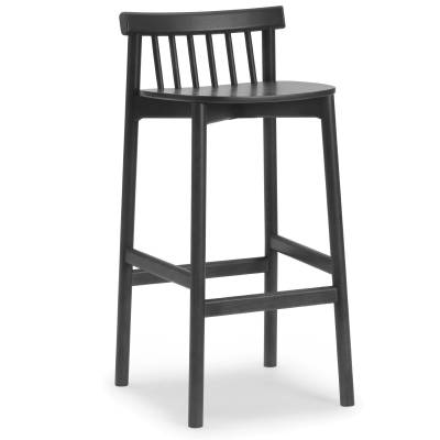 Tabouret de bar PIND / H. assise 75 cm / Frêne teinté noir / Normann Copenhagen