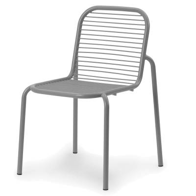 Chaise outdoor VIG / H. assise 46 cm / Métal / Gris / Normann Copenhagen