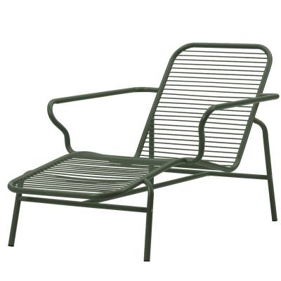 Chaise longue VIG / L. 141 cm / Métal / Vert foncé / Normann Copenhagen