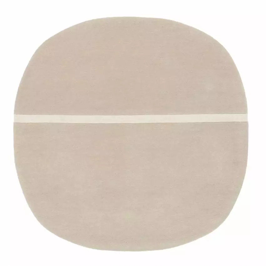 Tapis ovale en laine OONA / 140x140 cm / Beige Sable / Normann Copenhagen