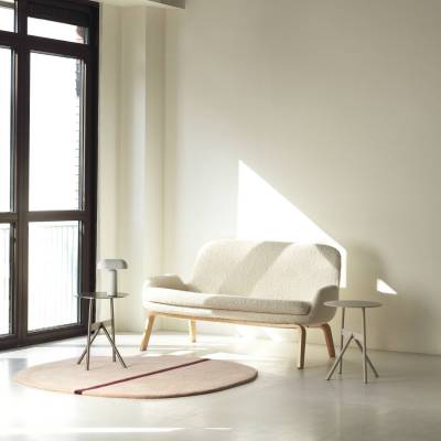 Tapis ovale en laine OONA / 140x140 cm / Rose / Normann Copenhagen