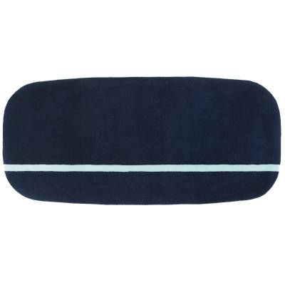 Tapis ovale en laine OONA / 90x200 cm / Bleu / Normann Copenhagen