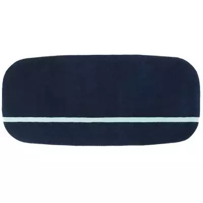 Tapis ovale en laine OONA / 90x200 cm / Bleu / Normann Copenhagen