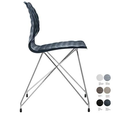 Chaise UNI 553 / Anthracite – Pied Chrome / Et al.