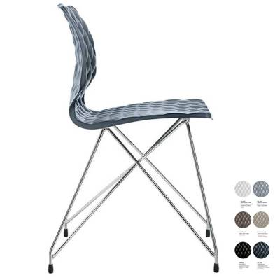 Chaise de bureau UNI 553 / Gris - Chrome / Et al.