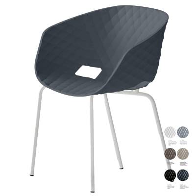 Fauteuil design UNI-KA 594 / Anthracite-Blanc / Et al.