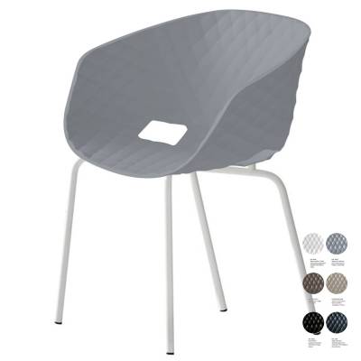 Fauteuil outdoor UNI-KA 594 / Gris-Pied Blanc / Et al.