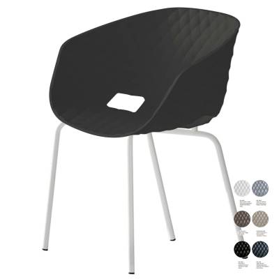 Fauteuil d'extérieur UNI-KA 594 / Noir - Blanc / Et al.