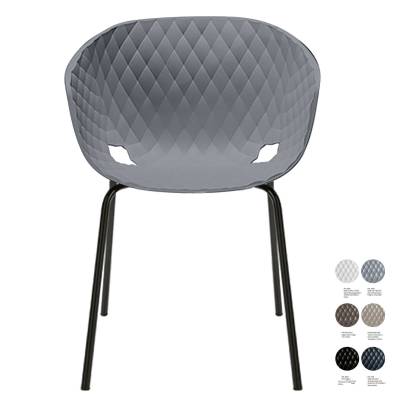 Fauteuil UNI-KA 594 / Gris – Piètement Noir / Et al.