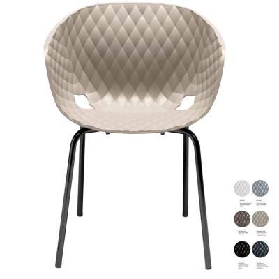 Fauteuil UNI-KA 594 - Jardin / Tourterelle–Noir / Et al.