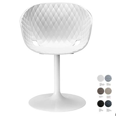 Fauteuil pivotant UNI-KA 600 / Blanc - Pied Blanc / Et al.