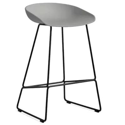 Hay / Tabouret AAS 38 / Gris clair pieds noir / H 75 cm