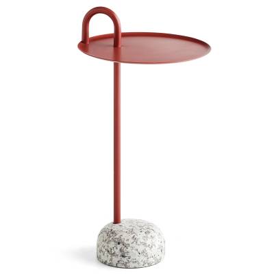 Table d'appoint BOWLER / ø 36 cm / Acier / Rouge / Hay