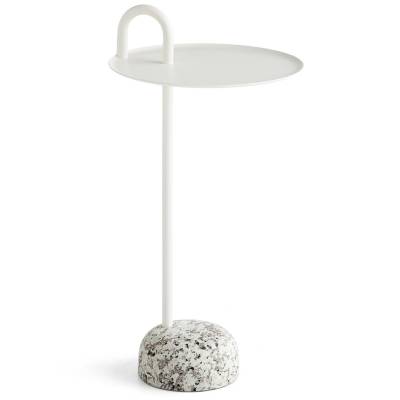 Table d'appoint BOWLER / ø 36 cm / Acier / Blanc / Hay