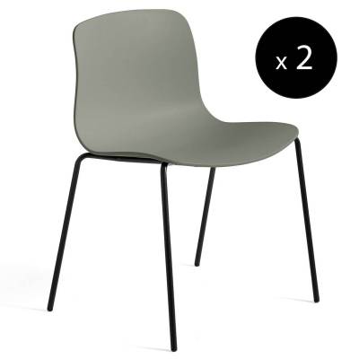 HAY / Chaise AAC16 vert dusty - pieds noir