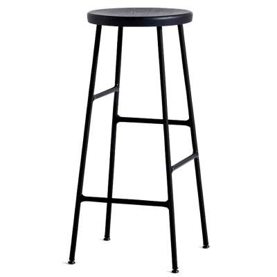 Tabouret Cornet Bar Stool / Chêne teinté noir / H 75 cm