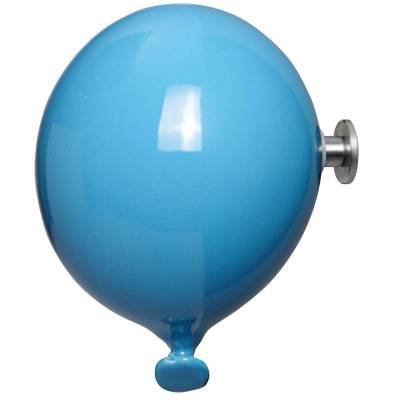 Patère murale MINI BALLOON / Céramique / Bleu Azur