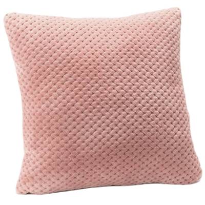 Coussin damier / Vieux Rose / Velours