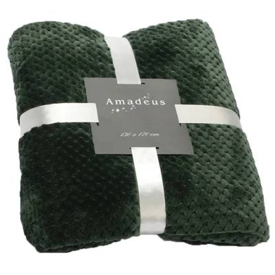 Plaid damier FORET Vert foret 130x170 / Cades amadeus