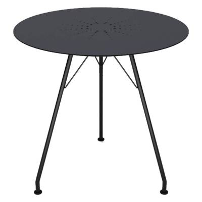 Table ronde de jardin CIRCUM / Ø 74 cm / Métal / Noir / Houe