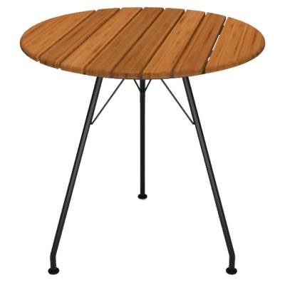 Table ronde de jardin CIRCUM / Ø 74 cm / Bambou / Noir / Houe