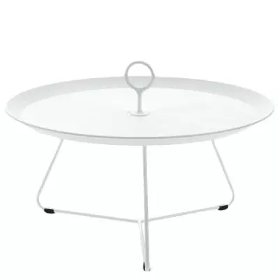 Table basse EYELET / Ø 70 x H. 35 cm / Métal / Blanc / Houe