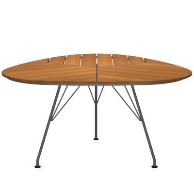 Table triangulaire outdoor LEAF / L. 145 cm / Bambou / Gris / Houe