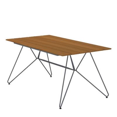 Table de jardin SKETCH / L. 1,60 M / Bambou / Gris / Houe