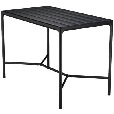 Table haute de jardin FOUR / L. 160 x H. 111 cm / Plateau métal / Piètement Noir / Houe