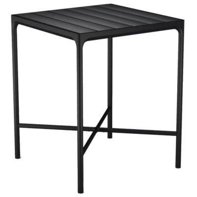 Table haute de jardin FOUR / L. 90 x H. 111 cm / Plateau métal / Piètement Noir / Houe