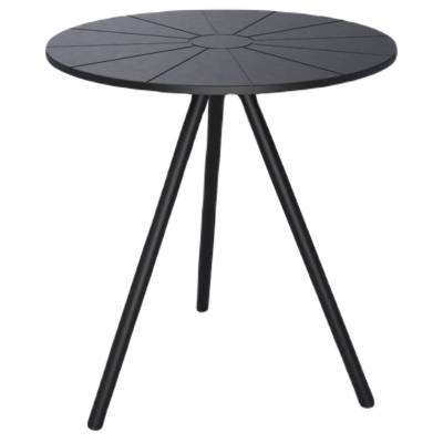 Table ronde de jardin NAMI / Ø 65 cm / Plastique recyclé / Noir / Houe