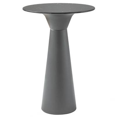 Table mange-debout ESSENS / Ø 70 cm / Anthracite et marbre noir