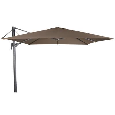 Parasol design d'extérieur FLEX / 300 x 300 cm / Taupe