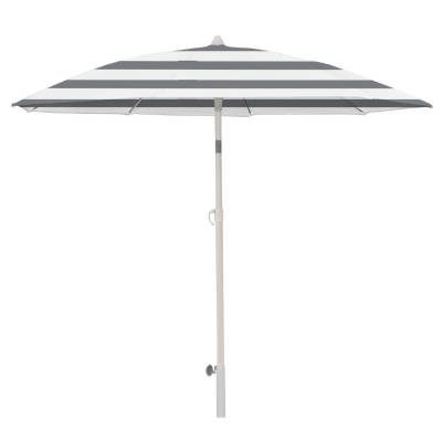 Parasol en toile ONR / Ø. 2 m / Rayure Anthracite