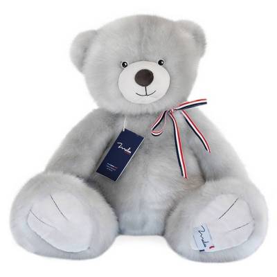 Peluche pour Enfant L'OURS FRANCAIS / H. 50 cm / Gris / Mailou