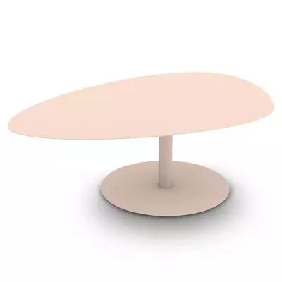 Table grande GALET / Intérieur / Baby pink / Matière grise