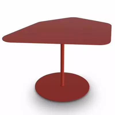 Table basse KONA / Intérieur ou Extérieur / Vermillon / Matière grise