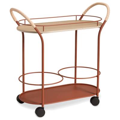 Chariot BISTRO - 77,8 cm / Métal / Terracotta / Mizetto