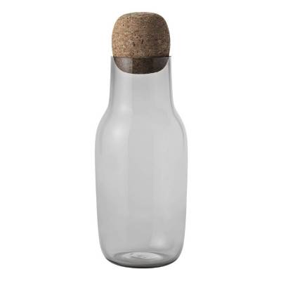 Carafe CORKY / 1L / Ø 10 cm x 22 cm / Verre / Gris