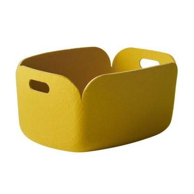 Panier de rangement RESTORE / H. 23 cm / Jaune / Feutre / Muuto