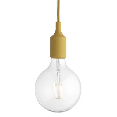 Suspension E27 ampoule LED / Jaune Moutarde / Muuto