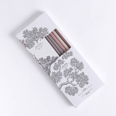 coffret peonie cierges allumettes / Gris, Ecru, Rose poudré / maison pechavy